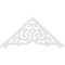 Ekena Millwork Pitch Athens Architectural Grade PVC Gable Pediment, 36"W x 16 1/2"H x 1"P (11/12) GPP036X017X100ATH - alternate 3